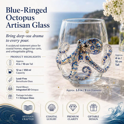 OceanGlow – Blue Ringed Octopus Artisan Glass – image 10