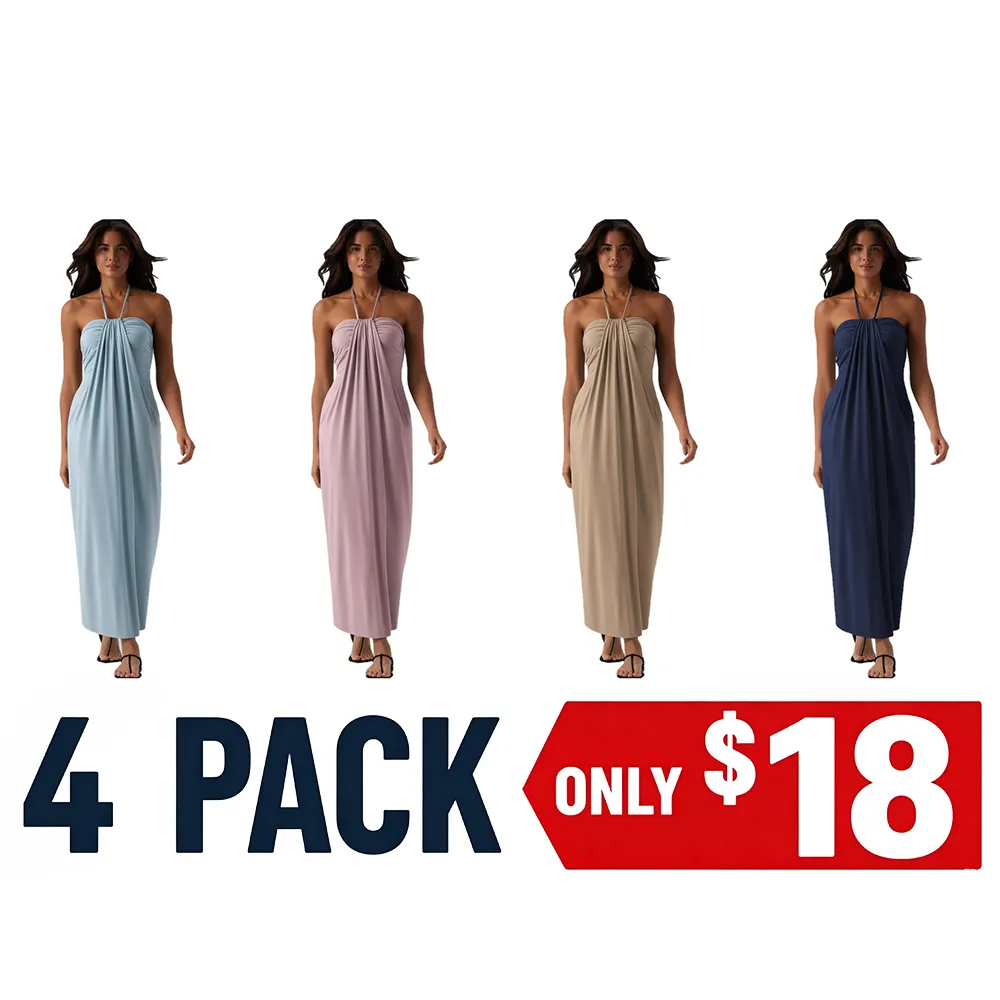 HalterTie – Elegant Back Maxi Dress with Pockets – image 18