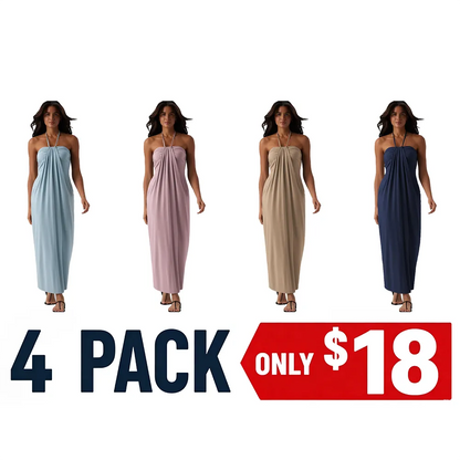 HalterTie – Elegant Back Maxi Dress with Pockets – image 18