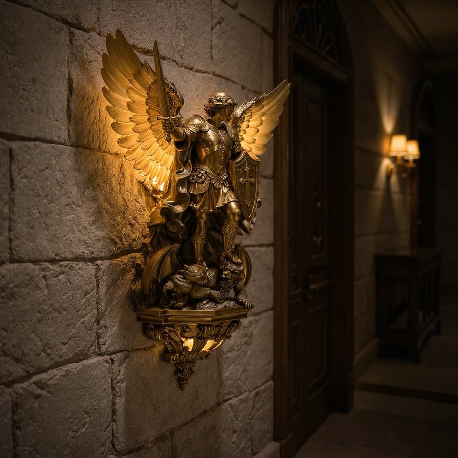 CelestialGuard – Archangel Michael LED Wall Lamp – image 3