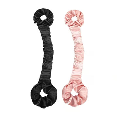 VelvetCurl – Multi-Function Heatless Hair Curling Tie – Pink + Black