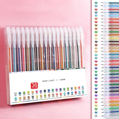 SparkWrite - Bold & Colorful Gel Pen Collection – Set of 36 colors