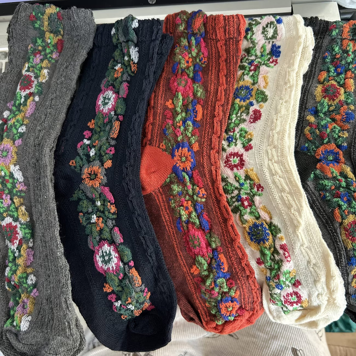 LumeFlora – Soft Cotton Embroidered Flower Socks – image 42