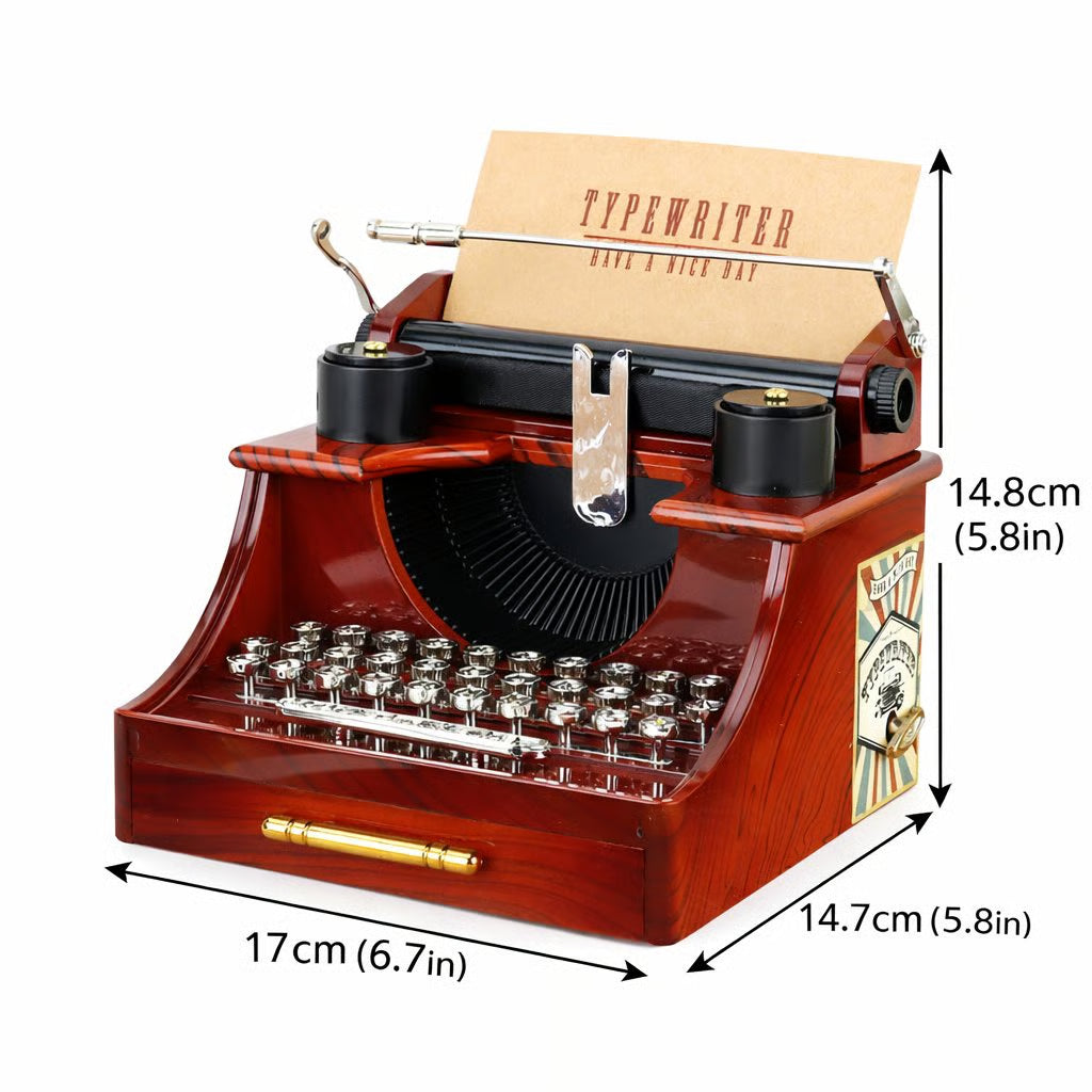 MelodyCraft – Nostalgic Sewing Machine Music Box – Typewriter Model