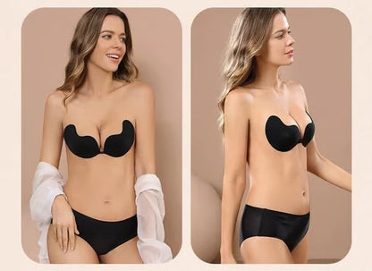 SecretLift – Adhesive Backless Push Up Bra – Black 2PCS / Petite Muse (30A-48A)