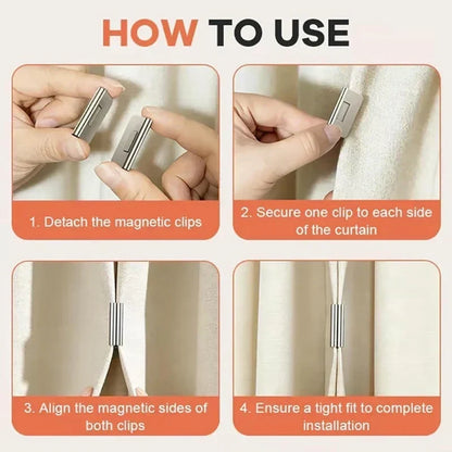 CurtainSnap – No-Drill Magnetic Curtain Holders – image 10