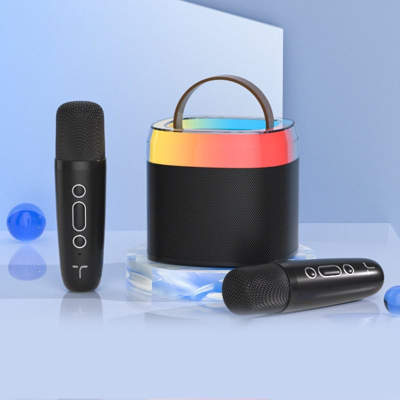 BeatVox – Mini Karaoke Speaker with Mics – Black+