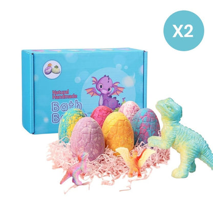 DinoGlow – Fun & Colorful Bath Bomb Eggs – 2 * Blue Box (12 pcs)