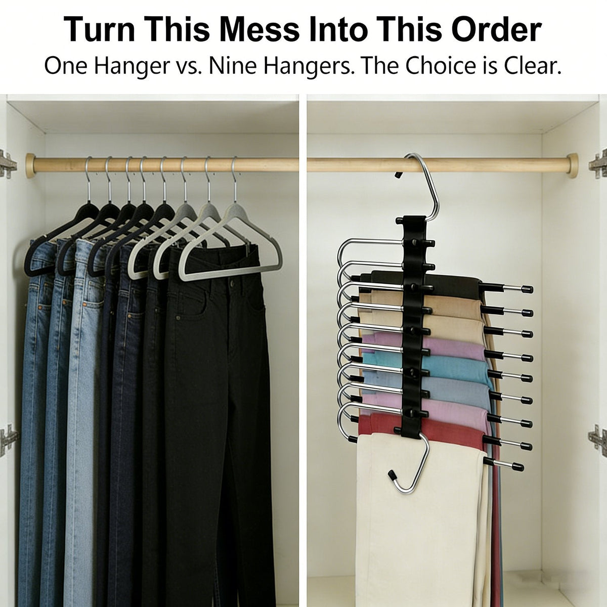 ClosetMax – 9-Tier Hanging Pants Organizer – image 2