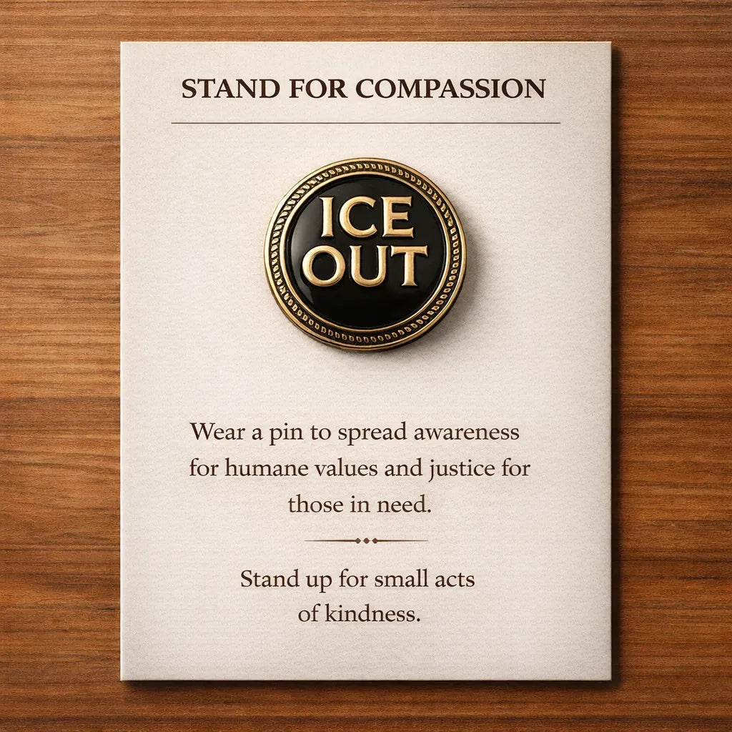 LumeIce – Compassion Crystal-Encrusted Lapel Pin – ICE OUT