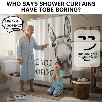 Are You Pooping?" Donkey Shower Curtain – image 3