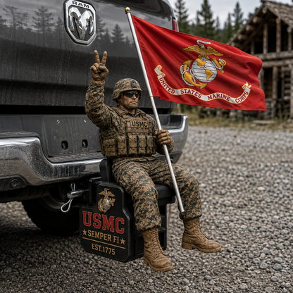 PatriotPulse – USMC Brotherhood Hitch Guard – 1.25 Inch Tube