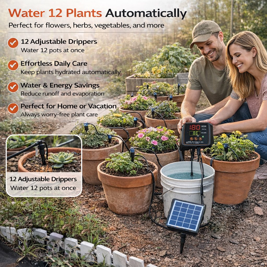 12-Plant Solar Drip Irrigation Kit – Buy 1