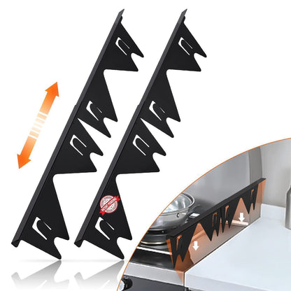 SpillStop - Premium Counter Gap Cover – Black / 4 Pcs (Two Sides)