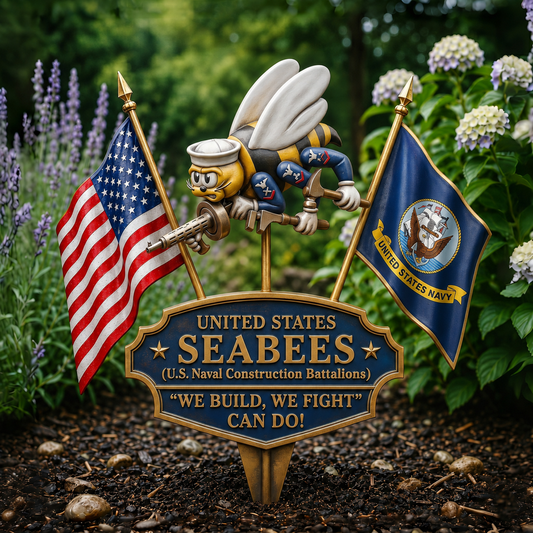 CanDoLegacy – US Navy Seabees Tribute Garden Stake – Buy 1