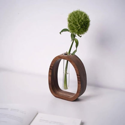 NatureNest – Solid Wood Glass Flower Vase – image 13