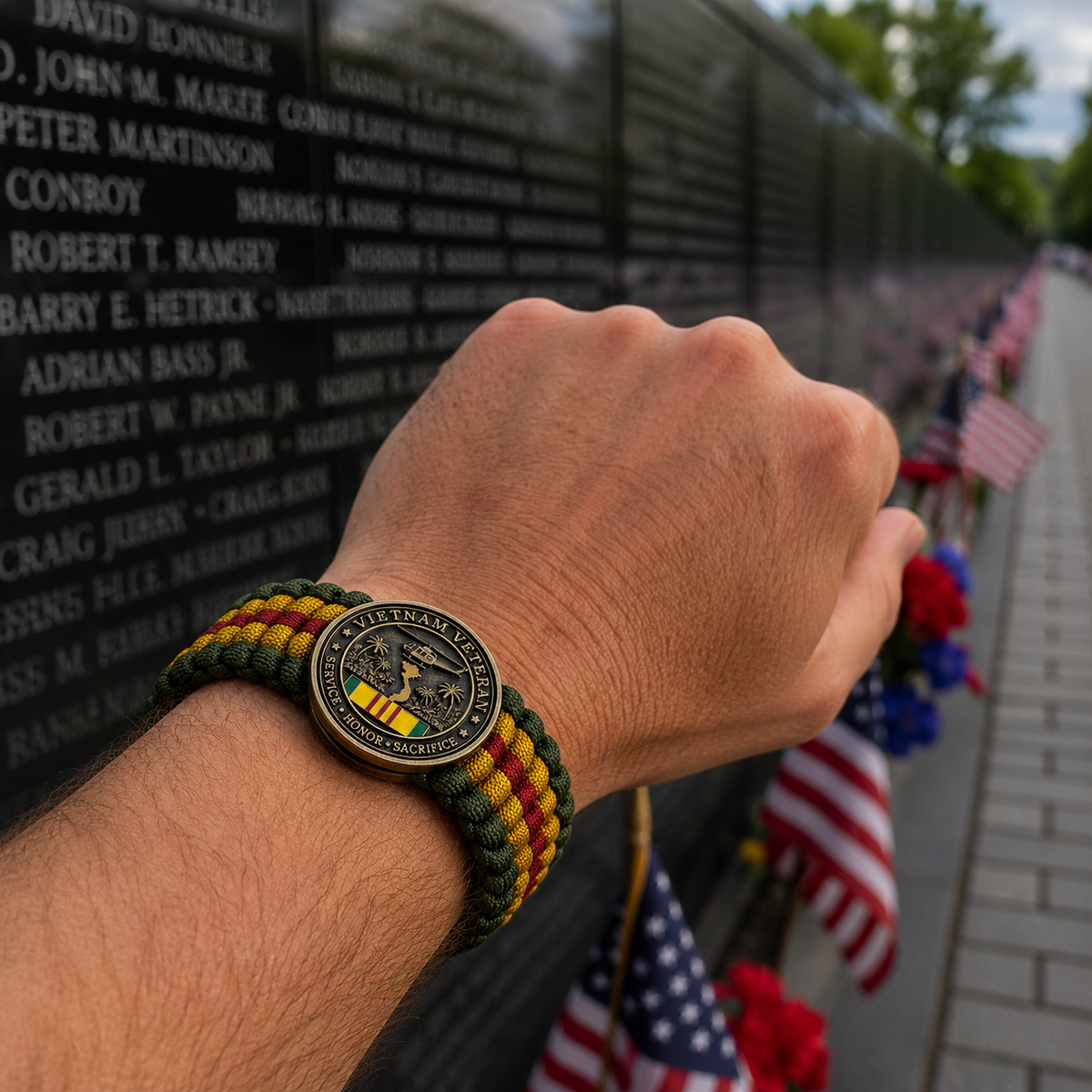 BraveBond – Vietnam Veteran Tribute Survival Bracelet – image 3