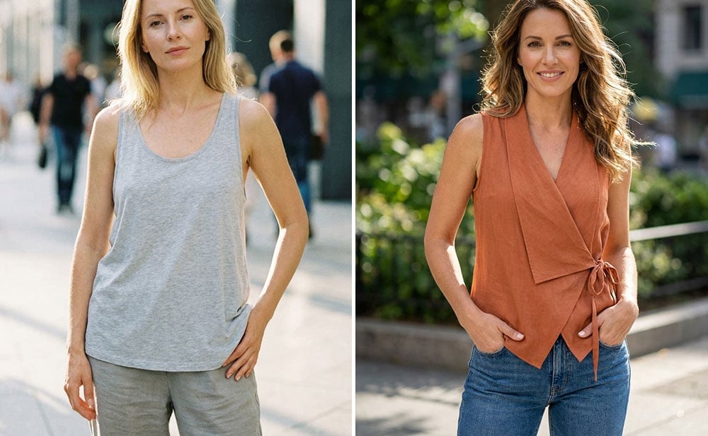 LinenLuxe – Crisscross Tie Tank Top – image 5