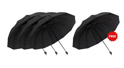 CloudDefender – Large Coverage Umbrella – Black / BUY 3 (GET 1 FREE) - 4 PIECESBest value for money