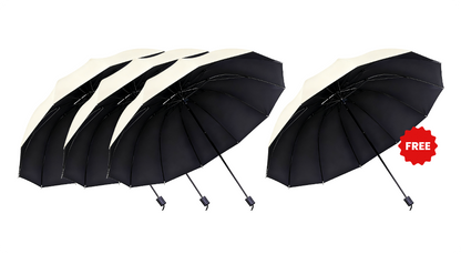 CloudDefender – Large Coverage Umbrella – Beige / BUY 3 (GET 1 FREE) - 4 PIECESBest value for money