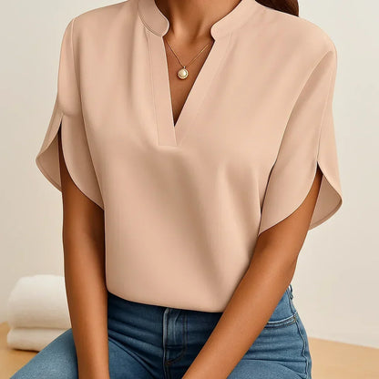 Blouse with Wide Sleeves Beth – Beige / S