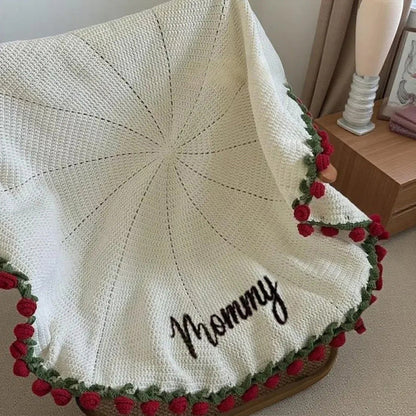 CozyBloom – Hand-Knitted Rose Blanket DIY Kit – image 14