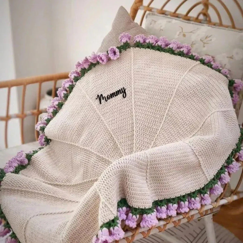 CozyBloom – Hand-Knitted Rose Blanket DIY Kit – image 15