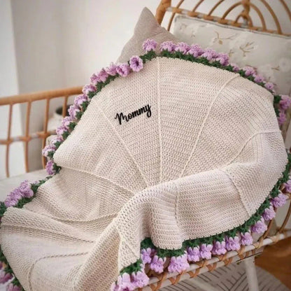 CozyBloom – Hand-Knitted Rose Blanket DIY Kit – image 15