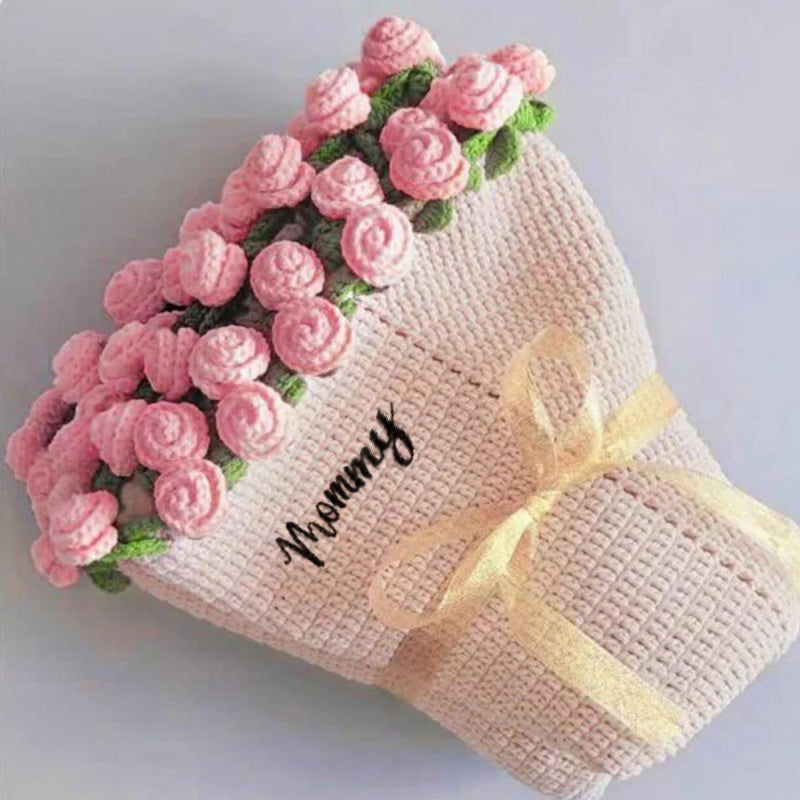 CozyBloom – Hand-Knitted Rose Blanket DIY Kit – image 10