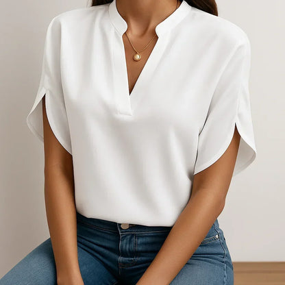Blouse with Wide Sleeves Beth – White / S