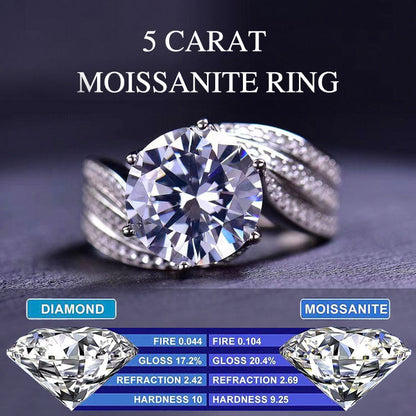 RomaBrilliance – Elegant 5 Carat Moissanite Ring – image 7