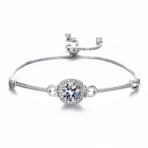 AureliaShine – Premium Sparkling Moissanite Bracelet – Style A with 2carat GRA certificate