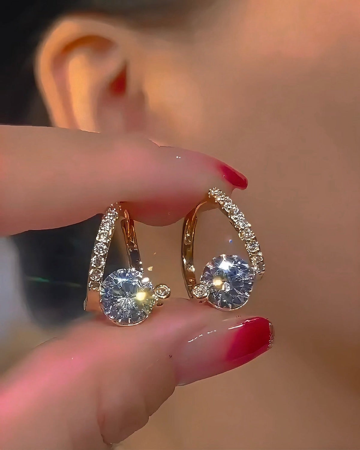 Nevaeh Luxe – Italian Gold Elegance Earrings – image 2