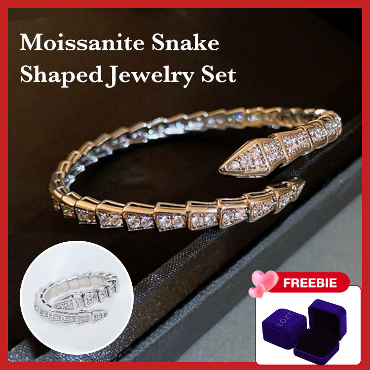 SerpentGlow – Zircon Snake Shaped Open Cuff Bracelet – image 2