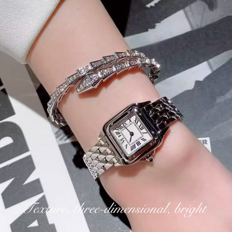 SerpentGlow – Zircon Snake Shaped Open Cuff Bracelet – image 16