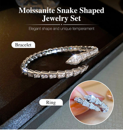 SerpentGlow – Zircon Snake Shaped Open Cuff Bracelet – image 8