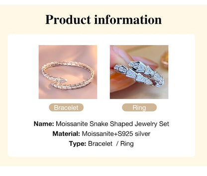 SerpentGlow – Zircon Snake Shaped Open Cuff Bracelet – image 20