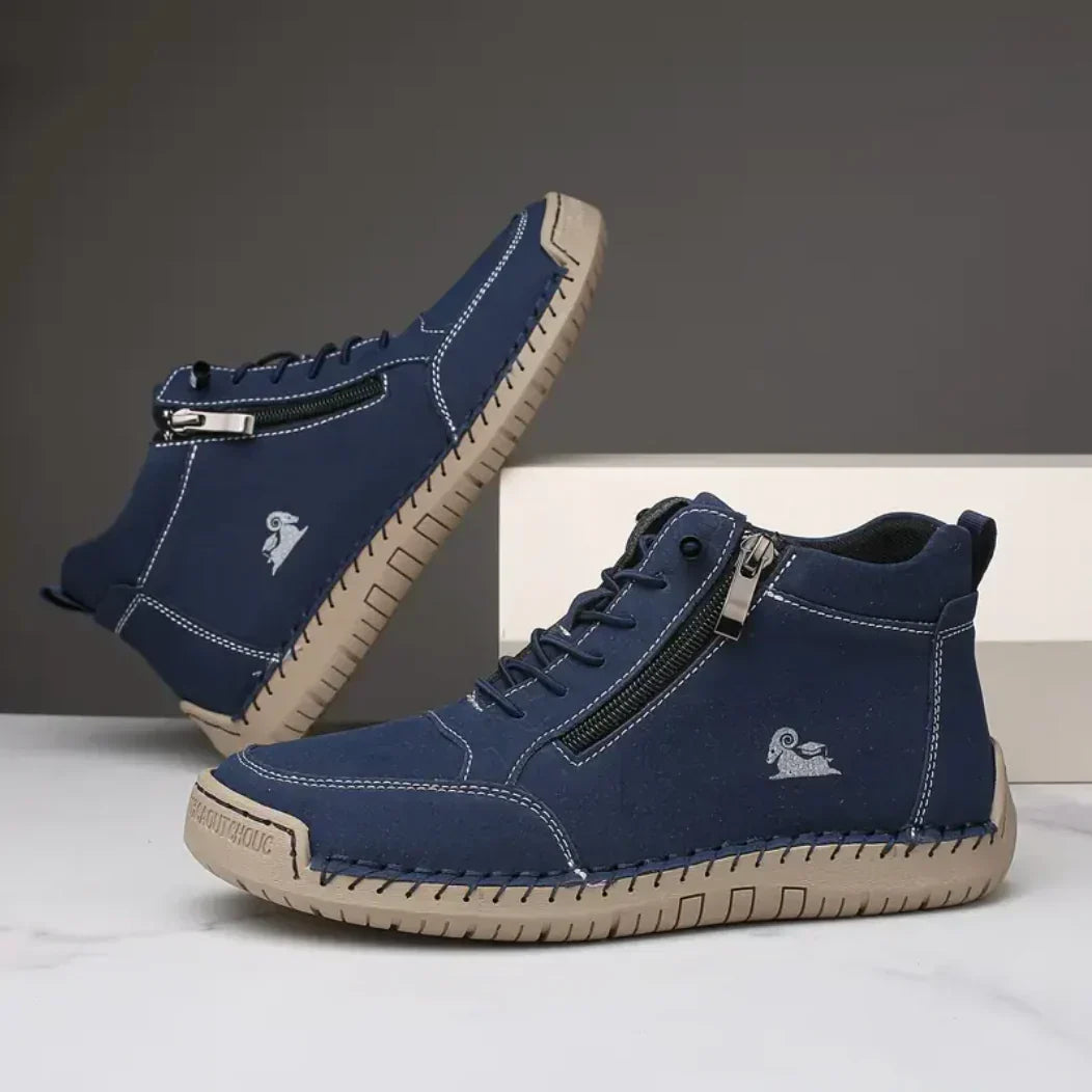 Vogadeck™ DoubleZip – Orthopedic comfort sneakers for everyday support – Navy Blue / 2.5