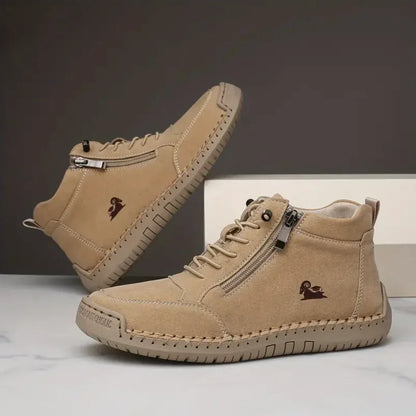 Vogadeck™ DoubleZip – Orthopedic comfort sneakers for everyday support – Light Brown / 2.5