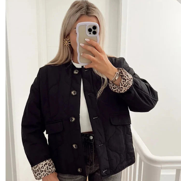 Leopard Women's Jacket – Black / S