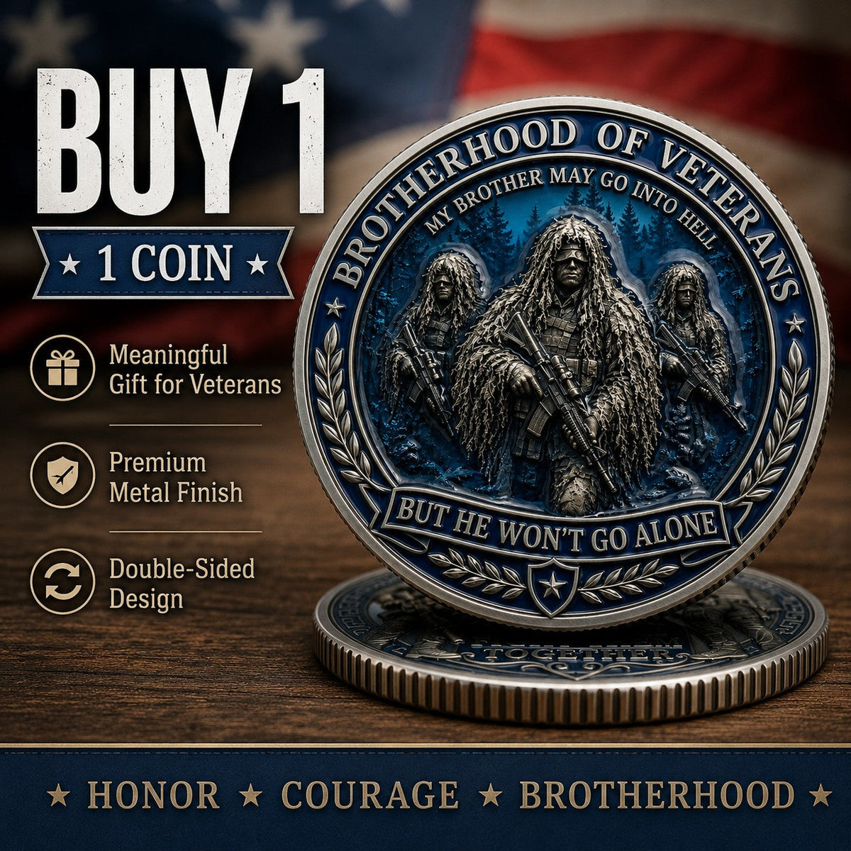 BattleBond – Veteran Loyalty Challenge Coin – BUY 1