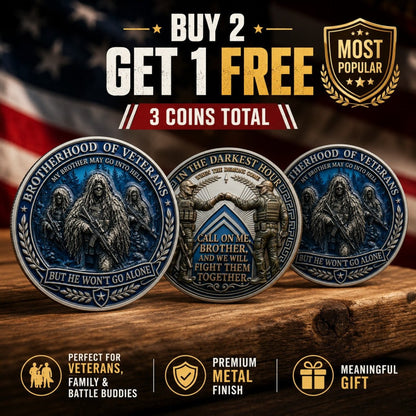 BattleBond – Veteran Loyalty Challenge Coin – BUY 2 GET 1 FREE -3 Coins