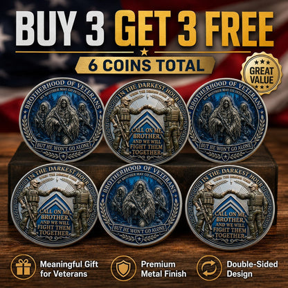 BattleBond – Veteran Loyalty Challenge Coin – Buy 3 GET 3 FREE - 6 Coins【FREE SHIPPING】