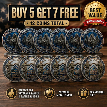 BattleBond – Veteran Loyalty Challenge Coin – BUY 5 GET 7 FREE - 12 Coins【FREE SHIPPING】