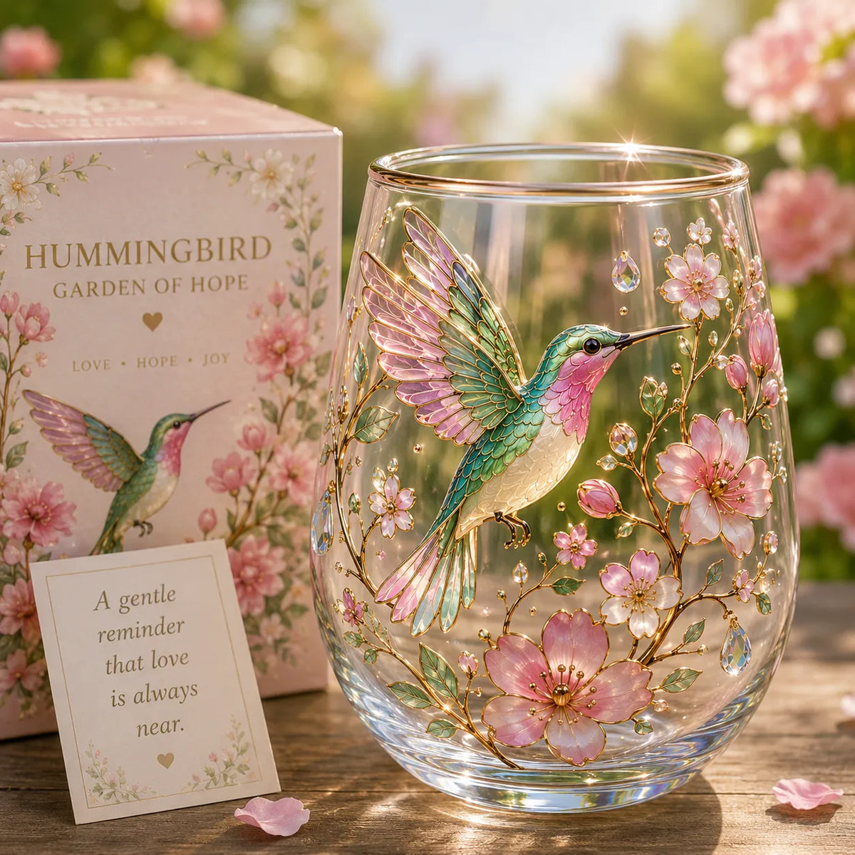 MorningMuse – Elegant Hummingbird Tea Glass – BUY 1