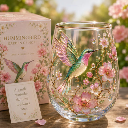 MorningMuse – Elegant Hummingbird Tea Glass – BUY 1