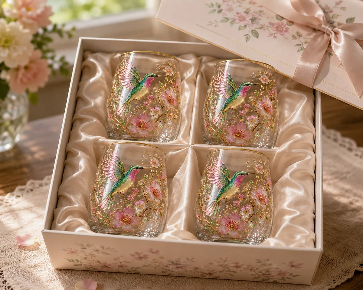 MorningMuse – Elegant Hummingbird Tea Glass – BUY 4 GET 2 FREE - 6 Glasses【FREE SHIPPING】