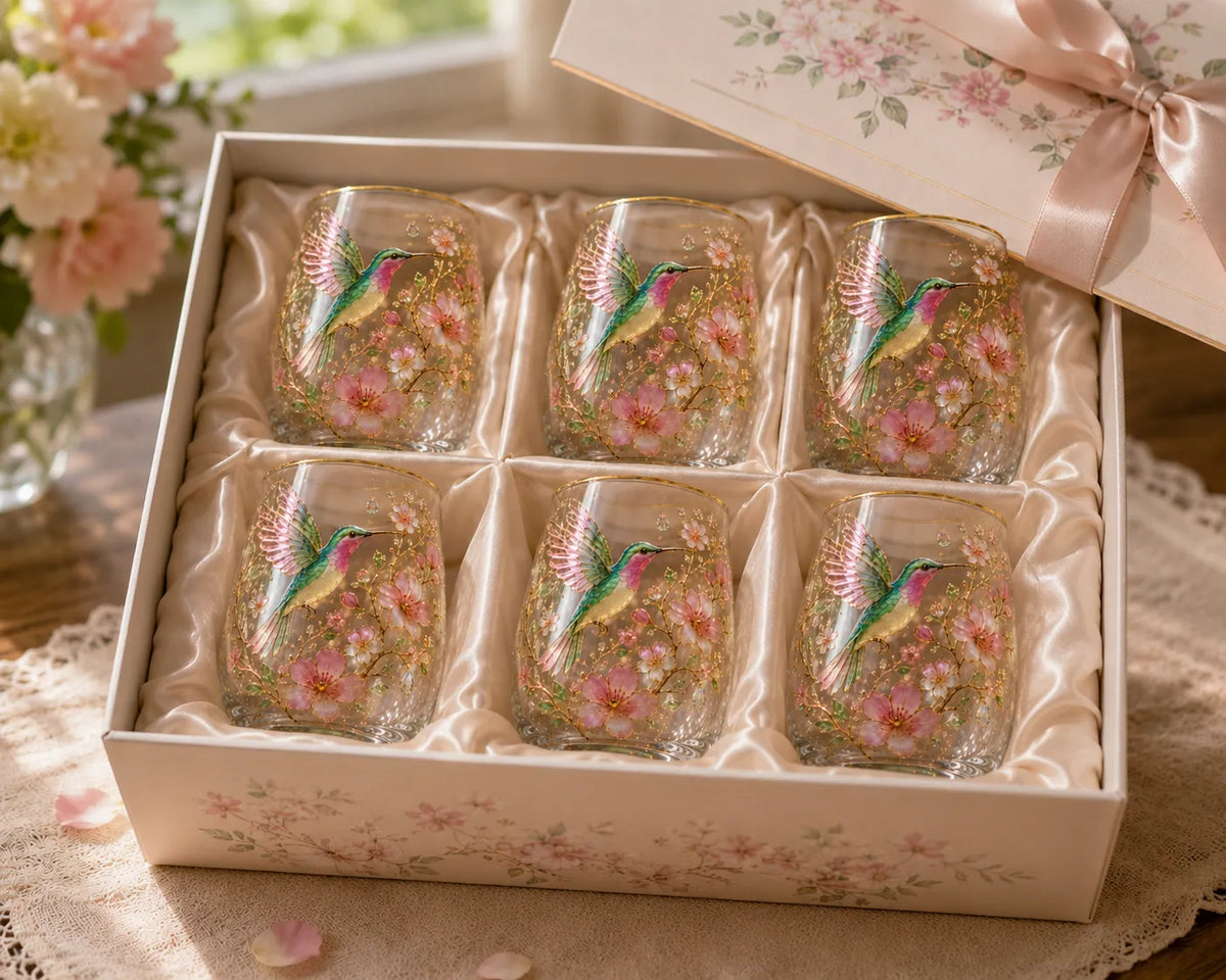 MorningMuse – Elegant Hummingbird Tea Glass – BUY 3 GET 1 FREE - 4 Glasses【FREE SHIPPING】