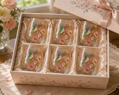 MorningMuse – Elegant Hummingbird Tea Glass – BUY 3 GET 1 FREE - 4 Glasses【FREE SHIPPING】