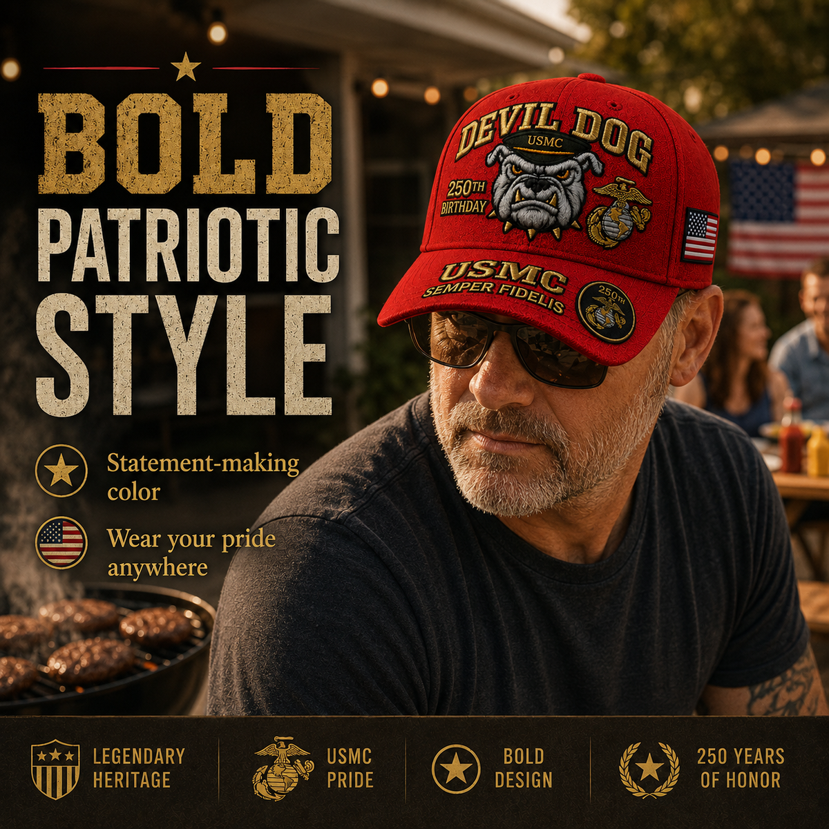SemperValor – Devil Dog Heritage Embroidered Cap – image 3